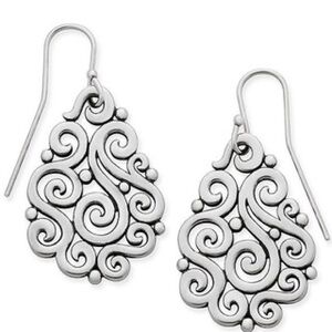 Elegant Silver Swirl Earrings